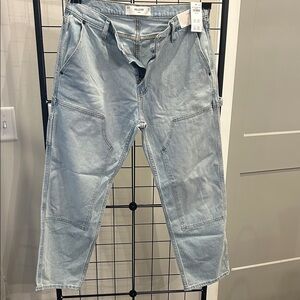 Hollister Men's Loose Light Blue Carpenter Jeans NWT 32X30 NWT
